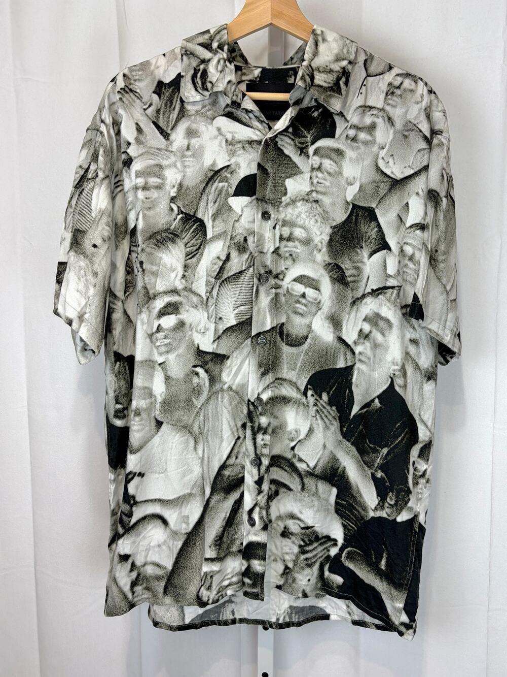 LIMITATO x Terry O'Neill Soul Sacrifice Button Up Short Sleeve Shirt Gray Size L